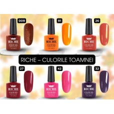 Oje semipermanentă RICHE, Colecția de Toamnă  Nr. 1, 6 culori, 7.3 ml