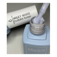 Base coat UV de unghii, 12 ml, Base Cover Macks 09 Milky White