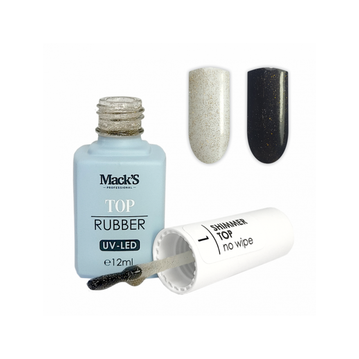 Finish UV de unghii, 12 ml, Macks Shimmer Top 1 | Savy Professional