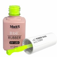 Base coat UV de unghii, 12 ml, Rubber Base Color Macks 92