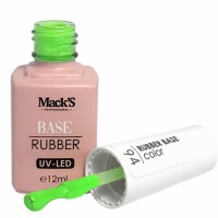 Base coat UV de unghii, 12 ml, Rubber Base Color Macks 94