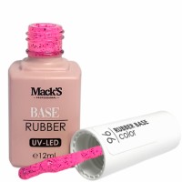Base coat UV de unghii, 12 ml, Rubber Base Color Macks 96