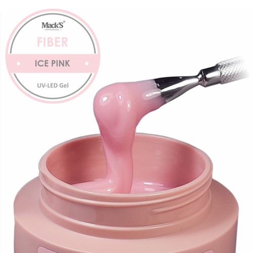 Gel de unghii UV/LED, 50 g, autonivelant rezistent, Macks Fiber Ice Pink | Savy Professional