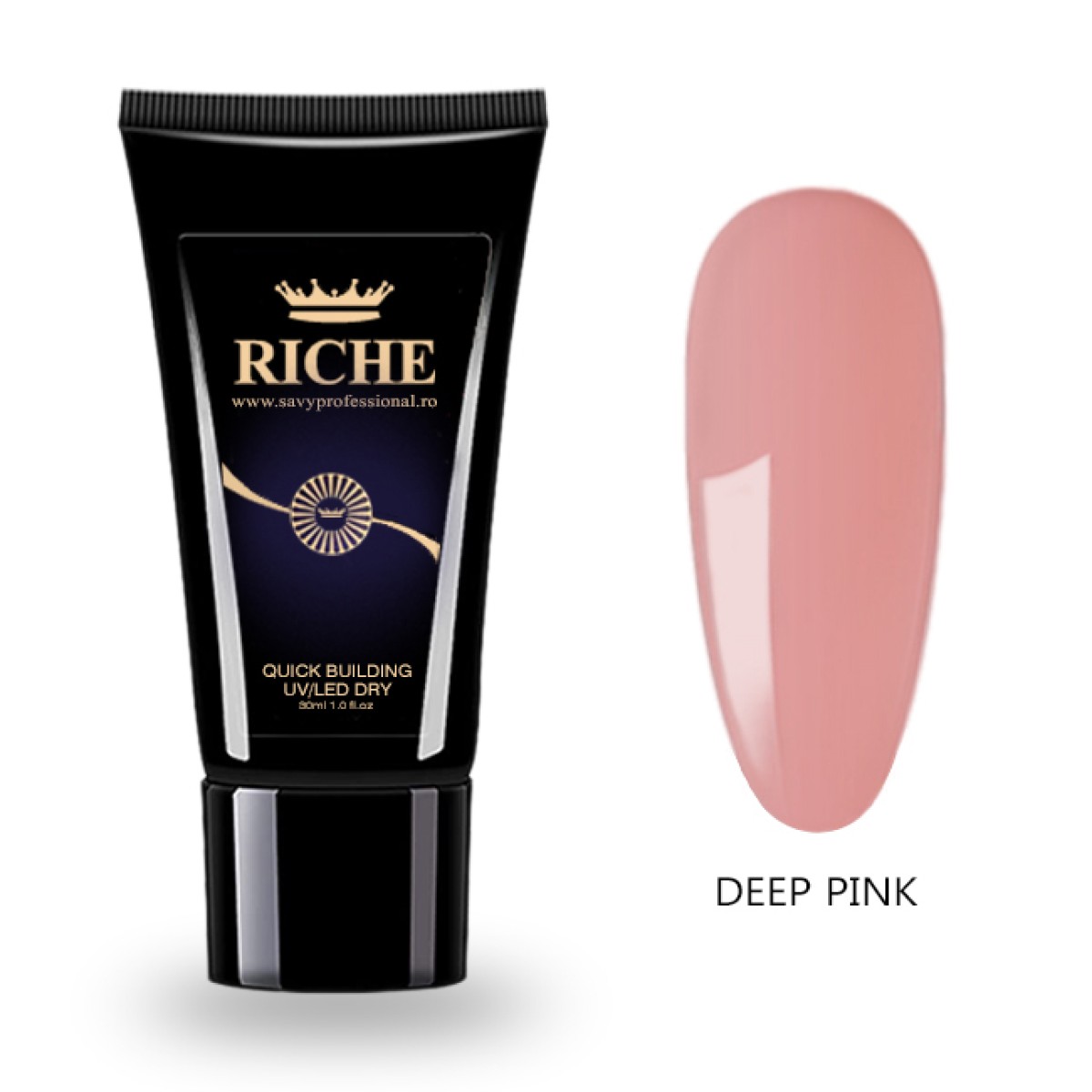 Polygel de unghii, 30 g, Riche Deep Pink | Savy Professional
