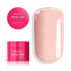 Gel de unghii UV, 50 ml, 3 in 1 autonivelant, Base One Shimmer Vanilia Rose